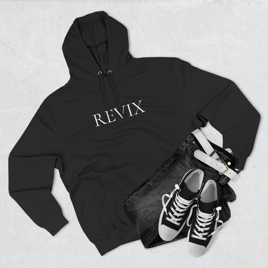 Revix Logo ~ Three-Panel Fleece Hoodie