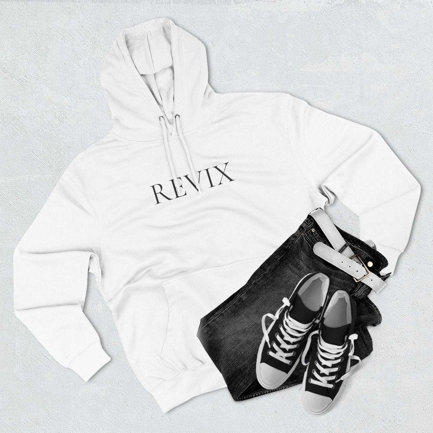 Revix Logo ~ Three-Panel Fleece Hoodie