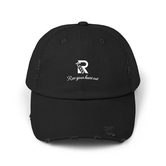 Black (Rev Your Heart Out) Distressed Cap